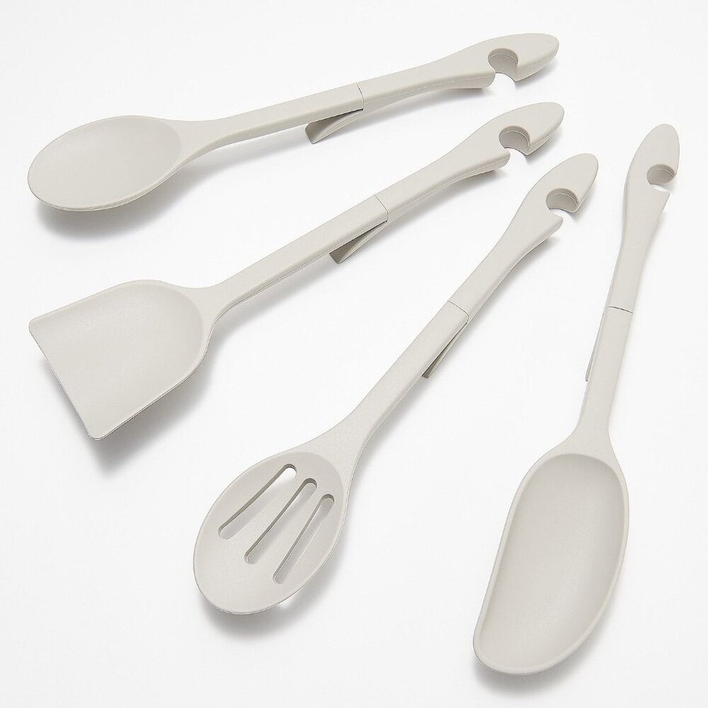 Cook's Essentials Set of 4 Silicone Utensils - Grey K51989 -